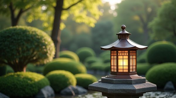 Ajouter une lanterne japonaise pour une ambiance zen en jardin