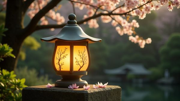 Ajouter une lanterne japonaise pour une ambiance zen en jardin